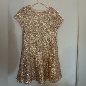 Gap girls rose gold dress